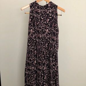 Black Floral High Neck Sleeveless Romper